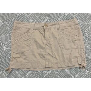LEI Denim Beige Skirt Vintage 90s Y2K Juniors Size 13 EUC 100% Cotton‎